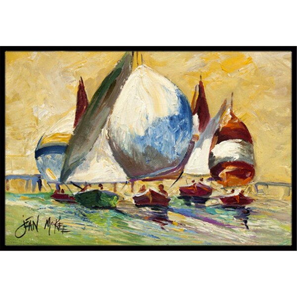 Carolines Treasures Bimini Sails Sailboat Indoor and Outdoor Mat- 24 x 36 in. JMK1033JMAT - main